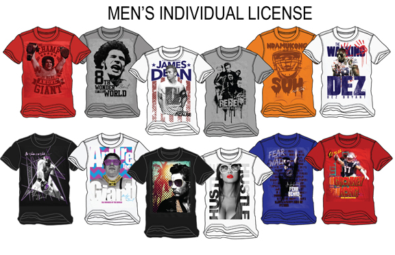 licensed T shirt graphics